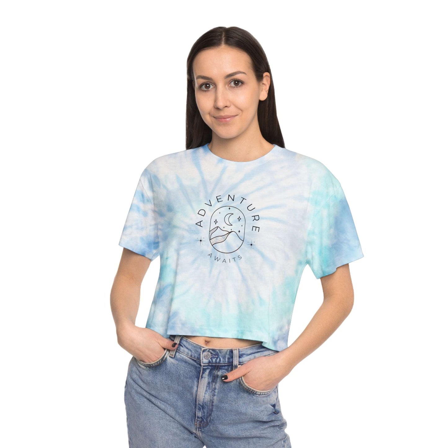 Adventure Awaits Women's Tie-Dye Crop Tee – MountainGem Threads