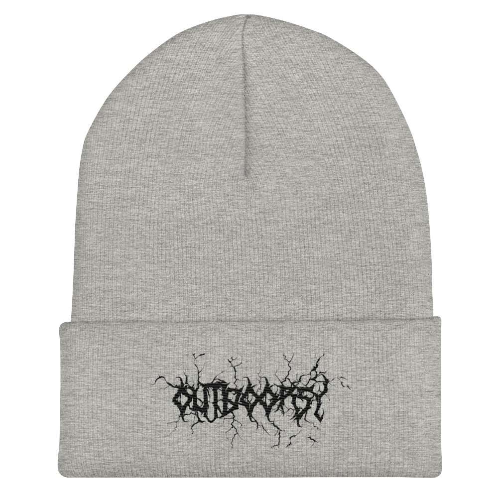 Outdoorsy Metal Logo Cuffed Beanie