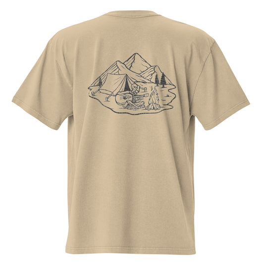 Campfire Serenade Oversized Faded T-Shirt