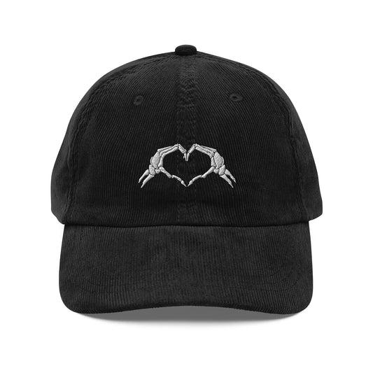 Skeleton Heart Vintage Corduroy Hat